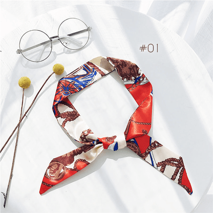 Elegant Silk Skinny Scarf