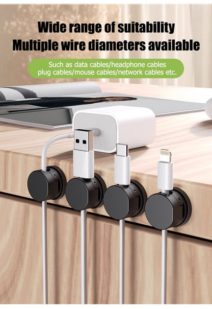 Magnetic rotating cable organizer