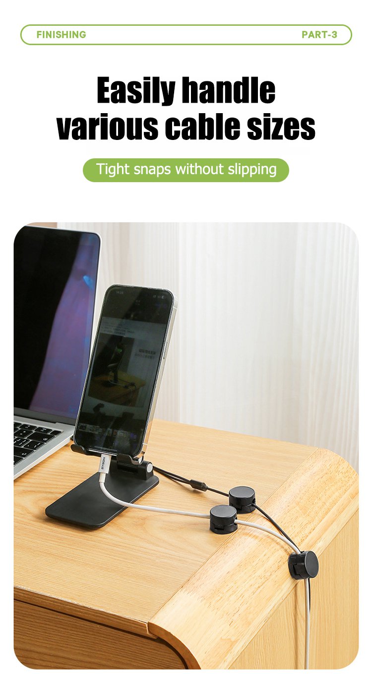 Magnetic rotating cable organizer