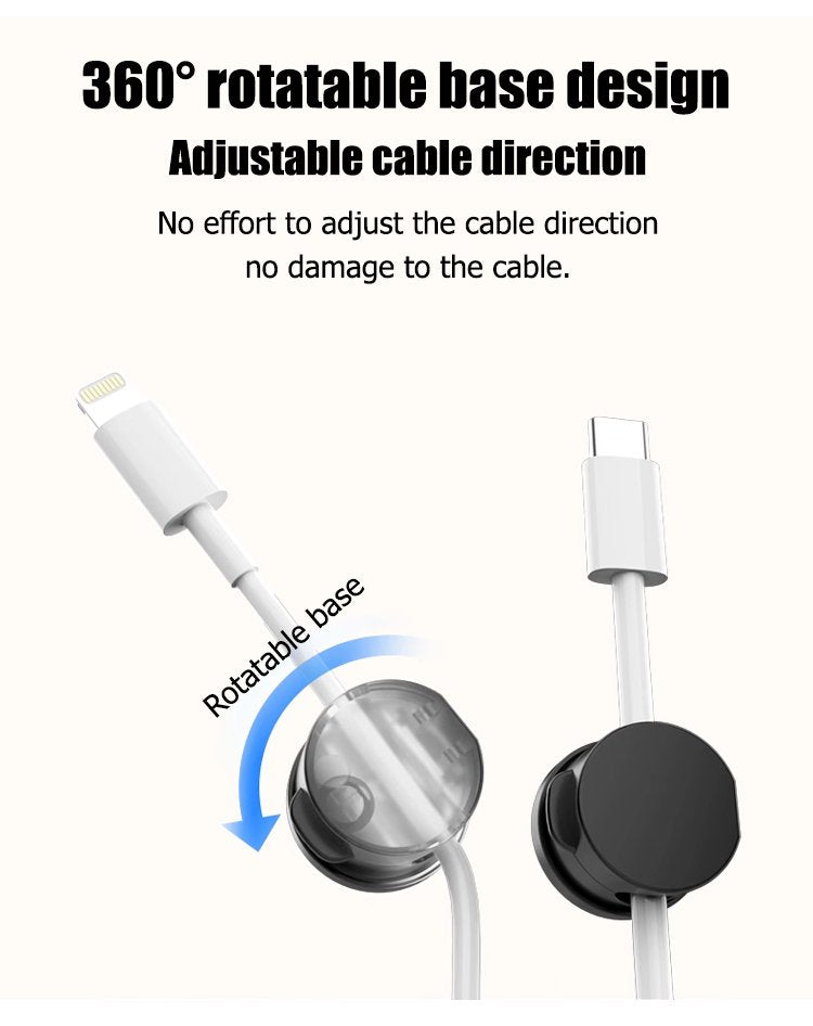 Magnetic rotating cable organizer