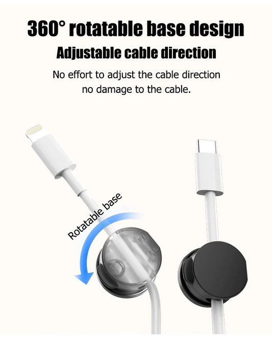 Magnetic rotating cable organizer