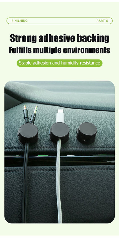 Magnetic rotating cable organizer