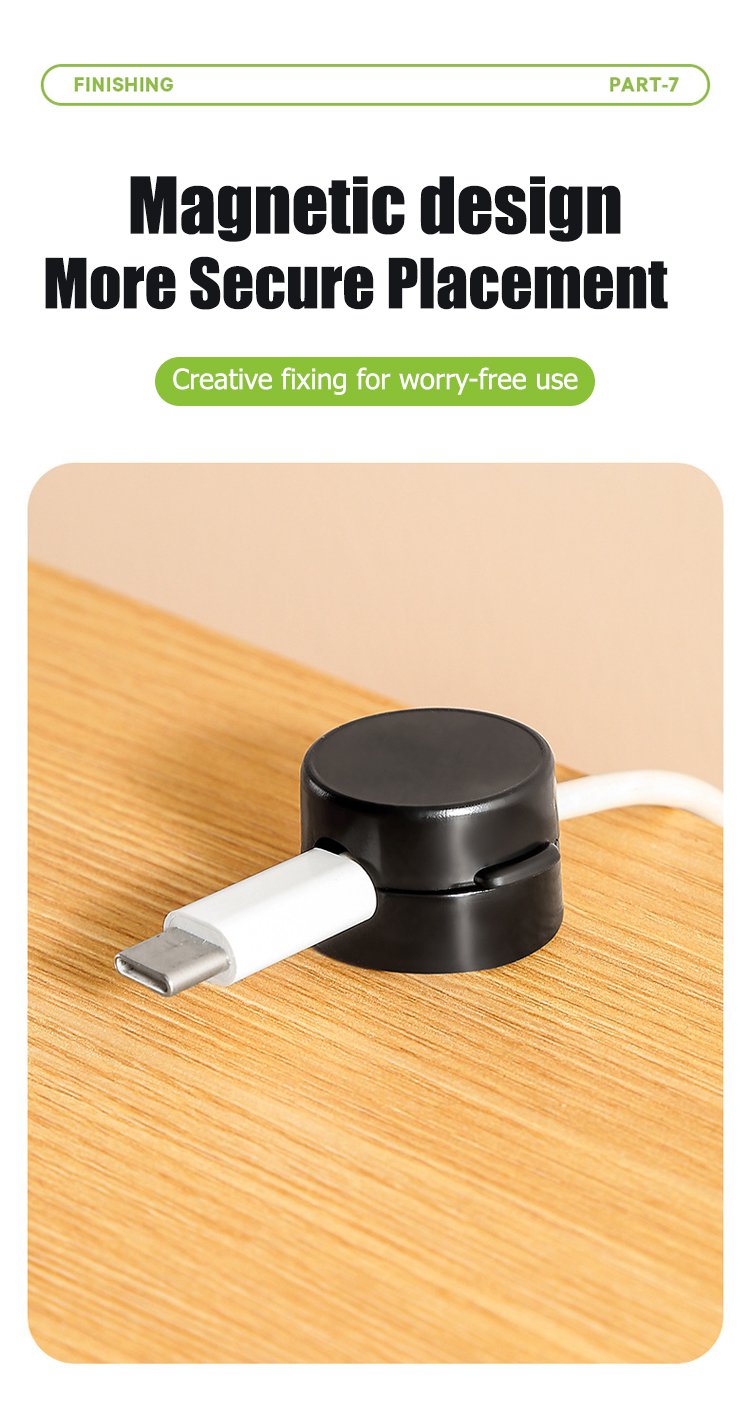 Magnetic rotating cable organizer
