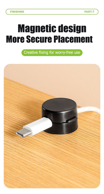 Magnetic rotating cable organizer