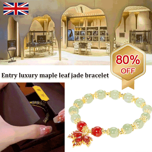 Luxury maple leaf jade bracelet