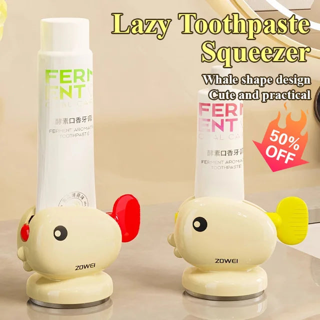 Wall suction cup storage toothpaste squeezer