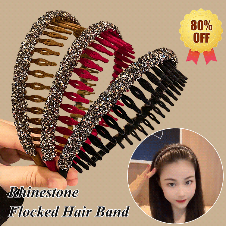 Rhinestone Flocked Hair Band