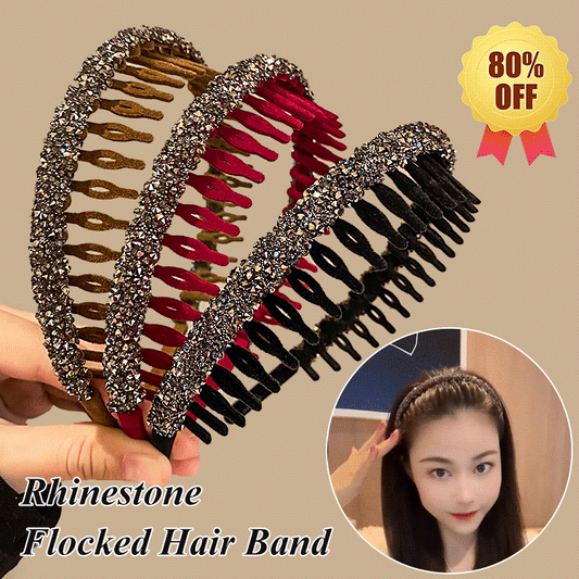 Rhinestone Flocked Hair Band