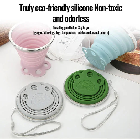 Silicone Foldable Portable Cat Paw Water Cup