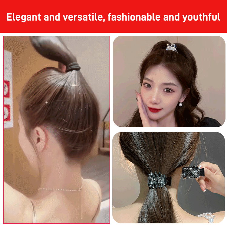 Diamonds Inlaid High Ponytail Fixing Hair Clip