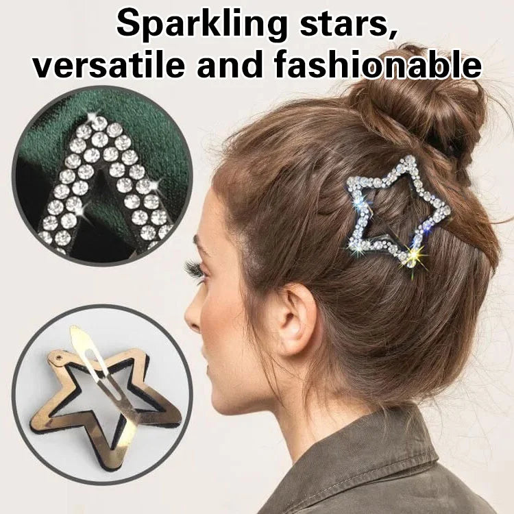 4Pcs Shining rhinestone hair clips
