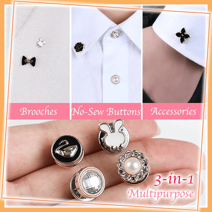 Multipurpose No-Sew Classy Buttons (10 Pcs)