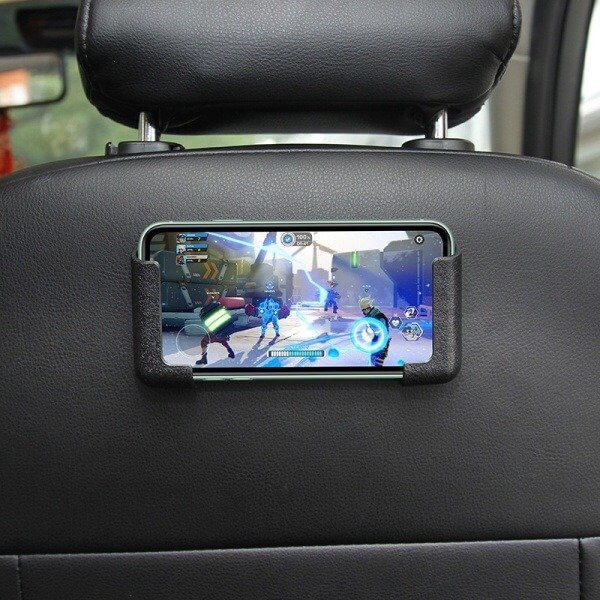 Self-adhesive car phone holder