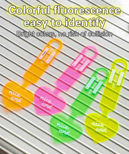 Glow-in-the-Dark Anti-Lost Heart-Shaped Luggage Tag