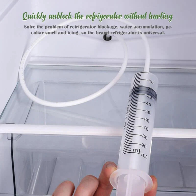 Refrigerator drain cleaner