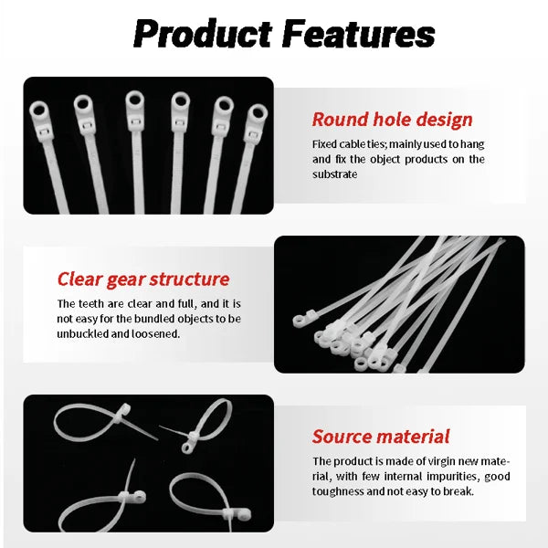 Screw Hole Cable Ties