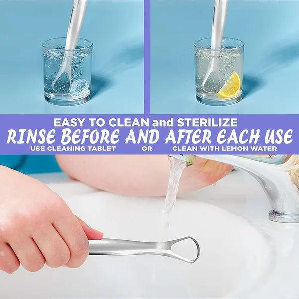 Buy 1 Get 1 Free🎁Stainless Steel Tongue Scraper🔥Year-end Sale ✨