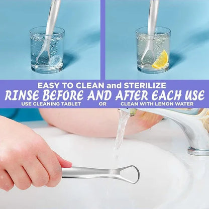Buy 1 Get 1 Free🎁Stainless Steel Tongue Scraper🔥Year-end Sale ✨