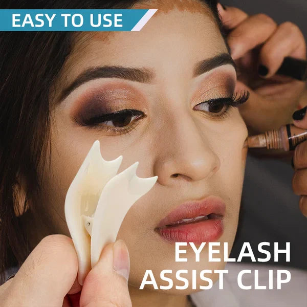 Artificial eyelash auxiliary clip