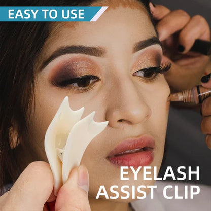 Artificial eyelash auxiliary clip