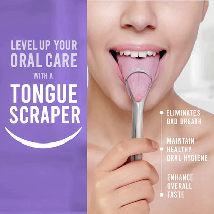 Buy 1 Get 1 Free🎁Stainless Steel Tongue Scraper🔥Year-end Sale ✨