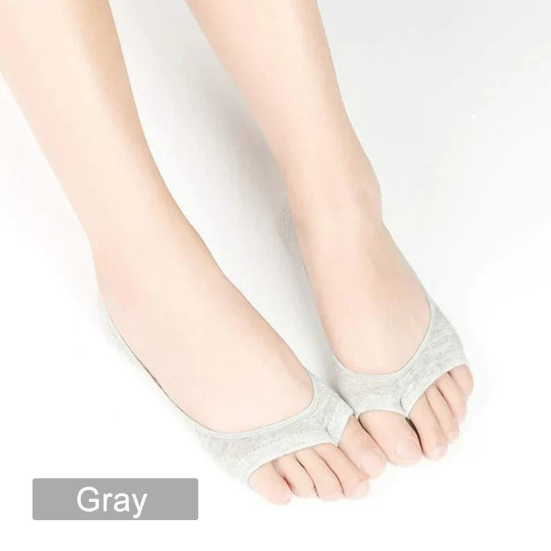 Open-toed Silicone Pad Liner Socks