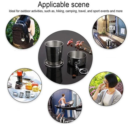 🔥HOT SALE🔥Stainless Steel Telescopic Cup Portable Outdoor Travel Camping Folding Cup