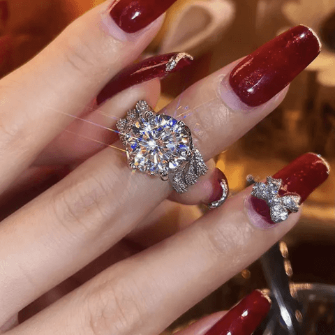 🔥 3-Carat Super Flash Moissanite Ring