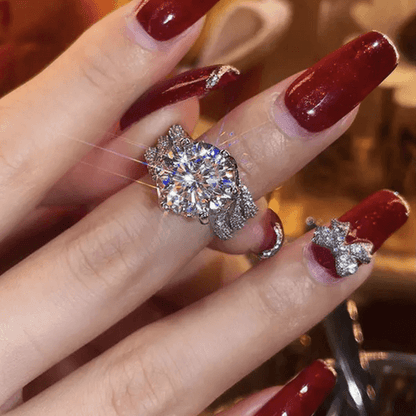 🔥 3-Carat Super Flash Moissanite Ring