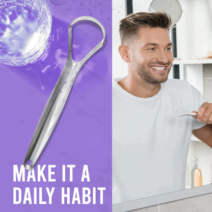 Buy 1 Get 1 Free🎁Stainless Steel Tongue Scraper🔥Year-end Sale ✨