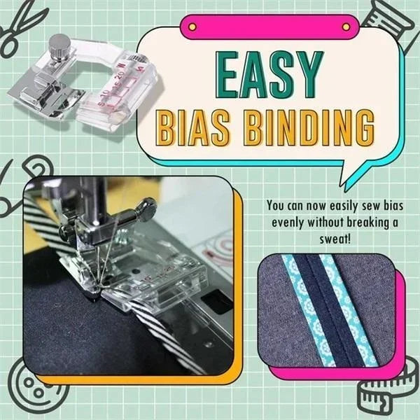 🔥Adjustable Bias Tape Binding Foot🌙