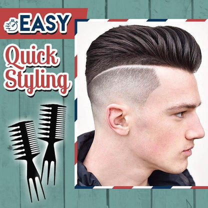 Professional Wide-Tooth Anti-Static Double-Sided Comb (✨2 Styles/Pack)