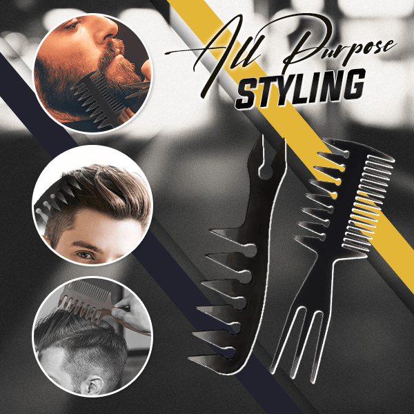 Professional Wide-Tooth Anti-Static Double-Sided Comb (✨2 Styles/Pack)