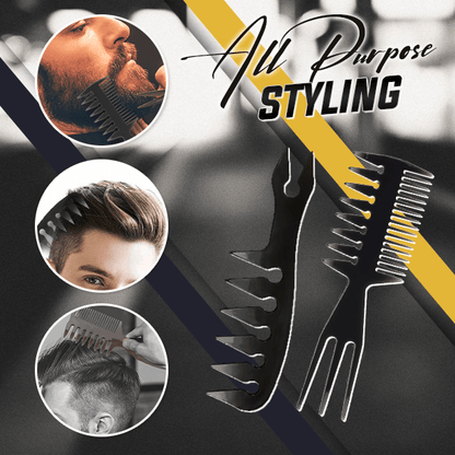 Professional Wide-Tooth Anti-Static Double-Sided Comb (✨2 Styles/Pack)