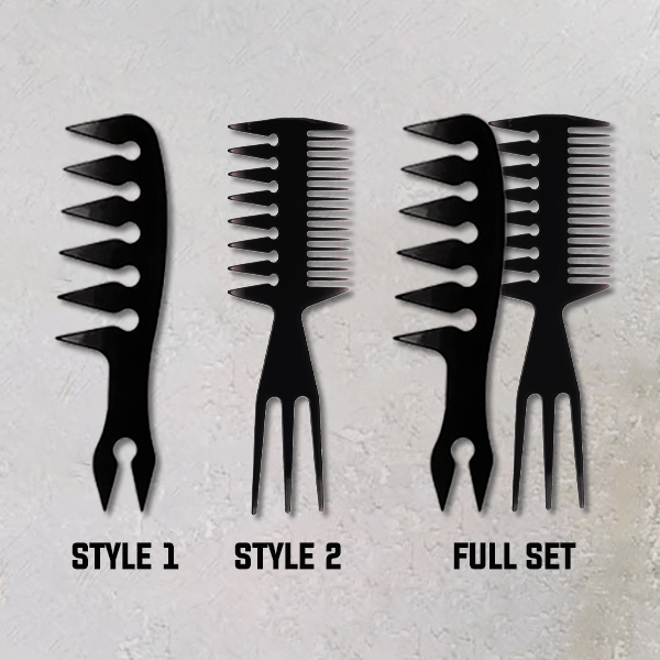 Professional Wide-Tooth Anti-Static Double-Sided Comb (✨2 Styles/Pack)