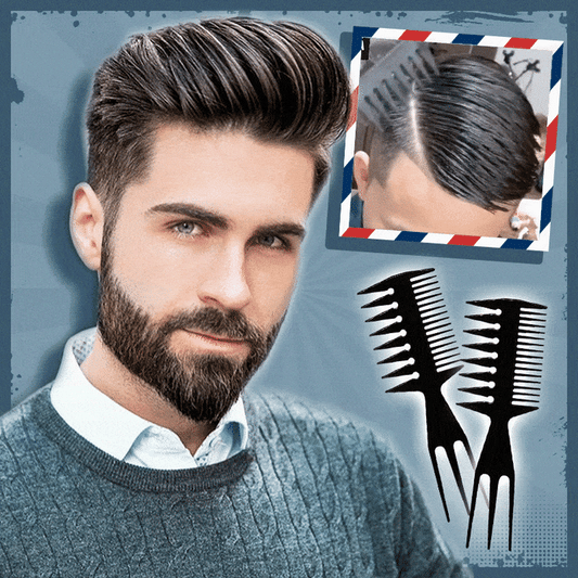 Professional Wide-Tooth Anti-Static Double-Sided Comb (✨2 Styles/Pack)
